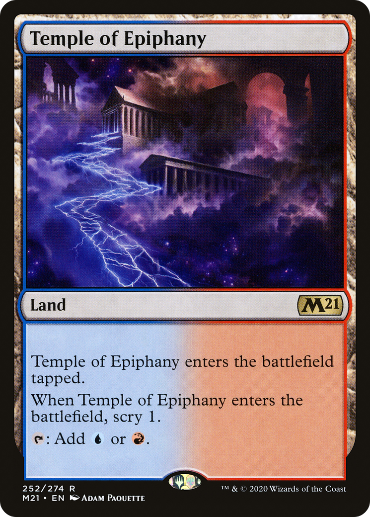 Temple of Epiphany (M21-252) - Core Set 2021 Foil - Premium MTG Single from Wizards of the Coast - Just $0.13! Shop now at Game Crave Tournament Store