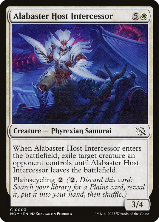 Alabaster Host Intercessor (MOM-003) - March of the Machine Foil - Premium MTG Single from Wizards of the Coast - Just $0.25! Shop now at Game Crave Tournament Store