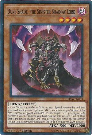 Duke Shade, the Sinister Shadow Lord (SR06-EN003) - Structure Deck: Lair of Darkness 1st Edition - Premium Yugioh Single from Konami - Just $0.08! Shop now at Game Crave Tournament Store