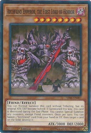 Archfiend Emperor, the First Lord of Horror (SR06-EN007) - Structure Deck: Lair of Darkness 1st Edition - Premium Yugioh Single from Konami - Just $0.24! Shop now at Game Crave Tournament Store