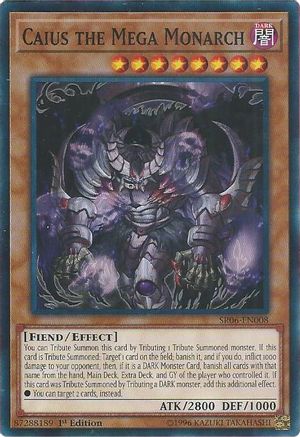 Caius the Mega Monarch (SR06-EN008) - Structure Deck: Lair of Darkness 1st Edition - Premium Yugioh Single from Konami - Just $0.45! Shop now at Game Crave Tournament Store