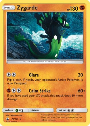 Zygarde 72/131 - Forbidden Light - Premium Pokemon Single from Nintendo - Just $0.50! Shop now at Game Crave Tournament Store