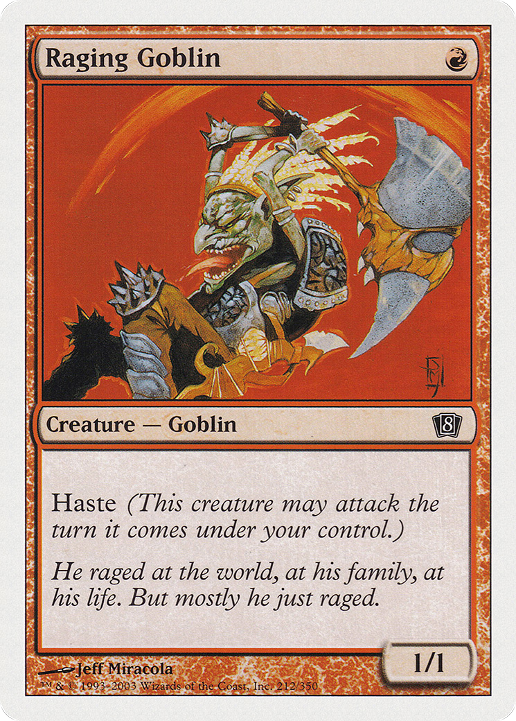 Raging Goblin (8ED-212) - Eighth Edition - Premium MTG Single from Wizards of the Coast - Just $0.25! Shop now at Game Crave Tournament Store