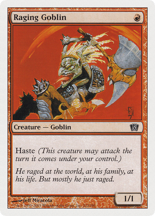 Raging Goblin (8ED-212) - Eighth Edition - Premium MTG Single from Wizards of the Coast - Just $0.25! Shop now at Game Crave Tournament Store