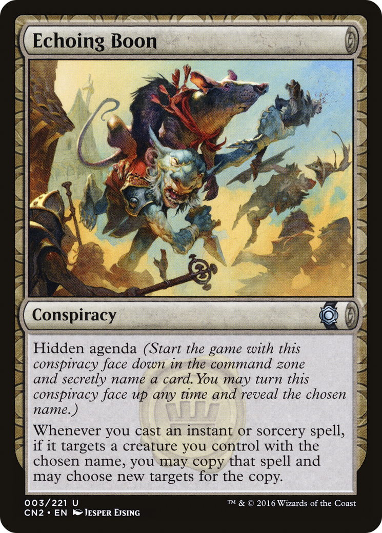 Echoing Boon (CN2-003) - Conspiracy: Take the Crown: (draft) - Premium MTG Single from Wizards of the Coast - Just $0.25! Shop now at Game Crave Tournament Store