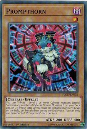 Prompthorn (FLOD-EN002) - Flames of Destruction Unlimited - Premium Yugioh Single from Konami - Just $0.08! Shop now at Game Crave Tournament Store