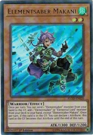Elementsaber Makani (FLOD-EN020) - Flames of Destruction 1st Edition - Premium Yugioh Single from Konami - Just $0.33! Shop now at Game Crave Tournament Store