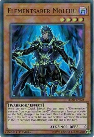 Elementsaber Molehu (FLOD-EN024) - Flames of Destruction Unlimited - Premium Yugioh Single from Konami - Just $0.46! Shop now at Game Crave Tournament Store