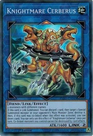 Knightmare Cerberus (FLOD-EN045) - Flames of Destruction 1st Edition - Premium Yugioh Single from Konami - Just $0.65! Shop now at Game Crave Tournament Store
