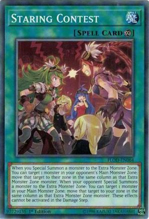 Staring Contest (FLOD-EN064) - Flames of Destruction 1st Edition - Premium Yugioh Single from Konami - Just $0.25! Shop now at Game Crave Tournament Store