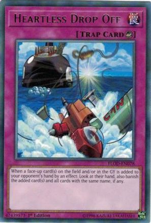 Heartless Drop Off (FLOD-EN078) - Flames of Destruction Unlimited - Premium Yugioh Single from Konami - Just $0.25! Shop now at Game Crave Tournament Store
