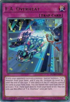 F.A. Overheat (FLOD-EN091) - Flames of Destruction 1st Edition - Premium Yugioh Single from Konami - Just $0.08! Shop now at Game Crave Tournament Store