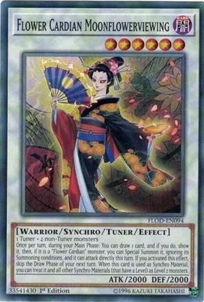 Flower Cardian Moonflowerviewing (FLOD-EN094) - Flames of Destruction 1st Edition - Premium Yugioh Single from Konami - Just $0.25! Shop now at Game Crave Tournament Store