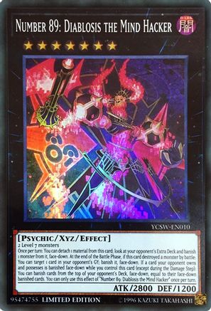 Number 89: Diablosis the Mind Hacker (YCSW-EN010) - Yu-Gi-Oh! Championship Series Prize Cards Limited - Premium Yugioh Single from Konami - Just $756! Shop now at Game Crave Tournament Store