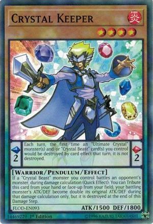 Crystal Keeper (FLOD-EN093) - Flames of Destruction Unlimited - Premium Yugioh Single from Konami - Just $0.25! Shop now at Game Crave Tournament Store