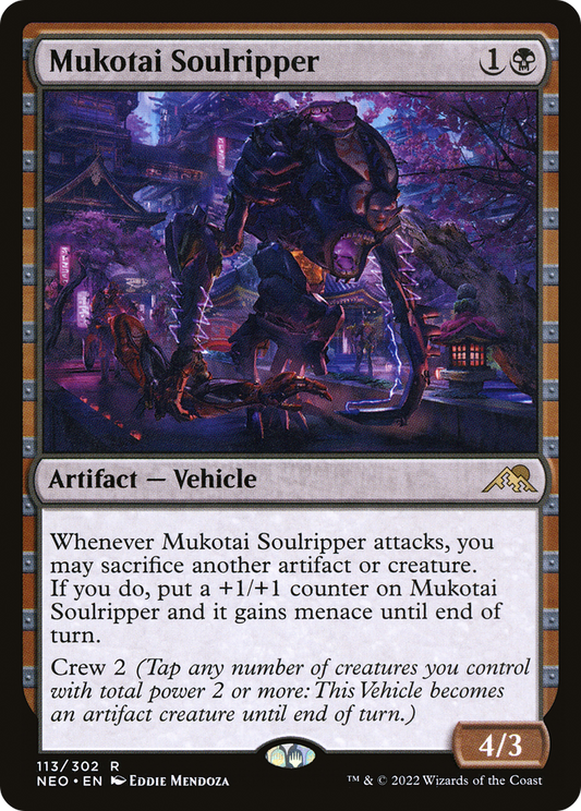 Mukotai Soulripper (NEO-113) - Kamigawa: Neon Dynasty - Premium MTG Single from Wizards of the Coast - Just $0.08! Shop now at Game Crave Tournament Store