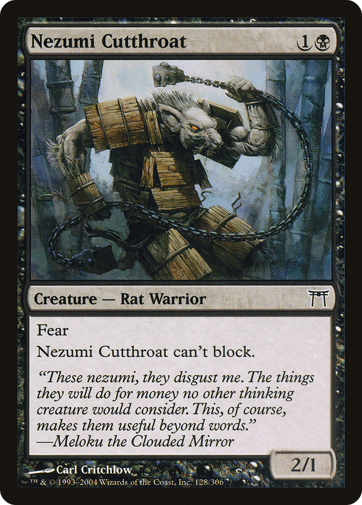 Nezumi Cutthroat (CHK-128) - Champions of Kamigawa Foil - Premium MTG Single from Wizards of the Coast - Just $0.08! Shop now at Game Crave Tournament Store
