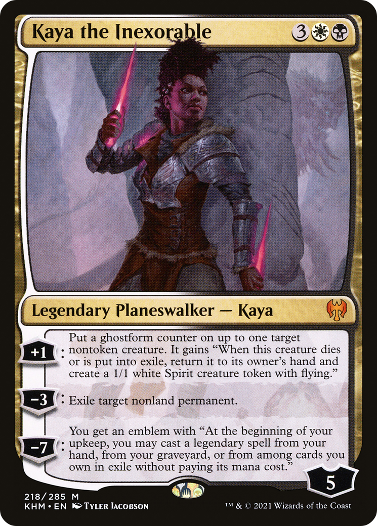 Kaya the Inexorable (KHM-218) - Kaldheim - Premium MTG Single from Wizards of the Coast - Just $0.64! Shop now at Game Crave Tournament Store