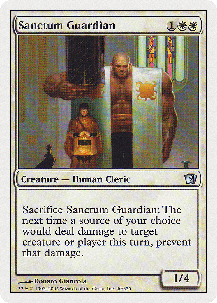 Sanctum Guardian (9ED-040) - Ninth Edition - Premium MTG Single from Wizards of the Coast - Just $0.25! Shop now at Game Crave Tournament Store