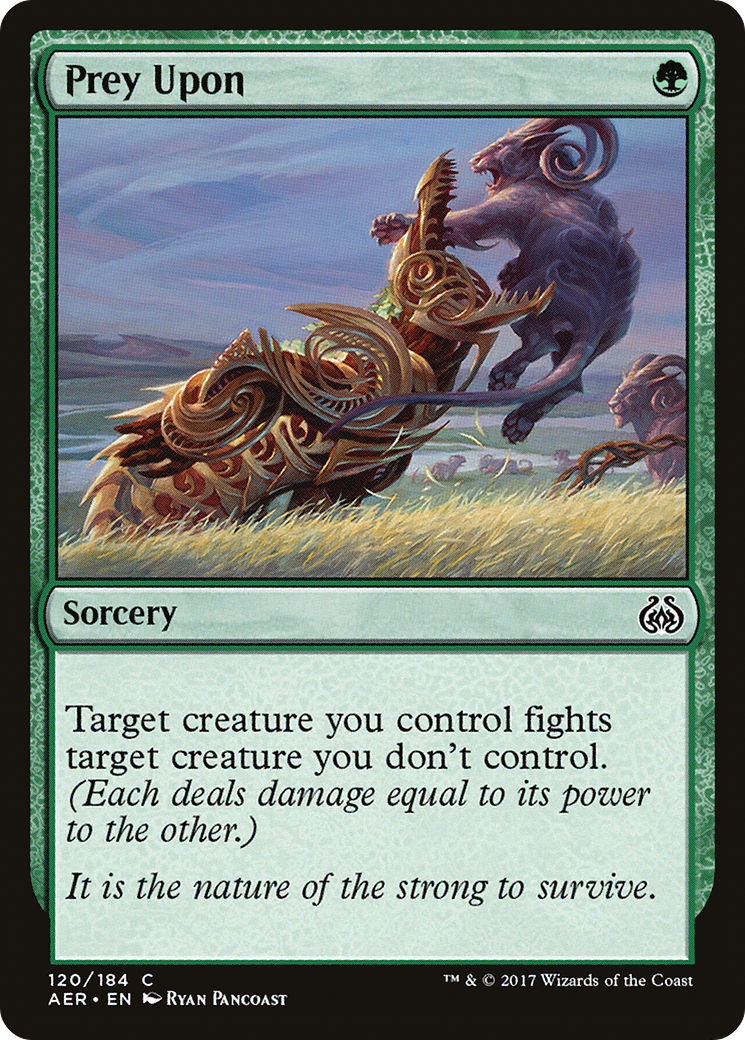 Prey Upon (AER-120) - Aether Revolt Foil - Premium MTG Single from Wizards of the Coast - Just $0.30! Shop now at Game Crave Tournament Store