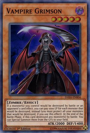 Vampire Grimson (DASA-EN004) - Dark Saviors 1st Edition - Premium Yugioh Single from Konami - Just $0.08! Shop now at Game Crave Tournament Store