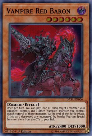 Vampire Red Baron (DASA-EN006) - Dark Saviors 1st Edition - Premium Yugioh Single from Konami - Just $0.08! Shop now at Game Crave Tournament Store