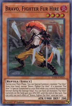 Bravo, Fighter Fur Hire (DASA-EN019) - Dark Saviors Unlimited - Premium Yugioh Single from Konami - Just $0.25! Shop now at Game Crave Tournament Store