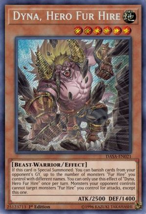 Dyna, Hero Fur Hire (DASA-EN021) - Dark Saviors Unlimited - Premium Yugioh Single from Konami - Just $0.08! Shop now at Game Crave Tournament Store
