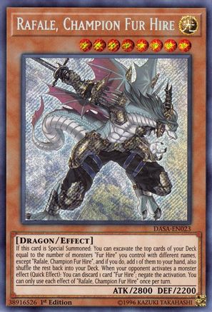 Rafale, Champion Fur Hire (DASA-EN023) - Dark Saviors Unlimited - Premium Yugioh Single from Konami - Just $0.58! Shop now at Game Crave Tournament Store