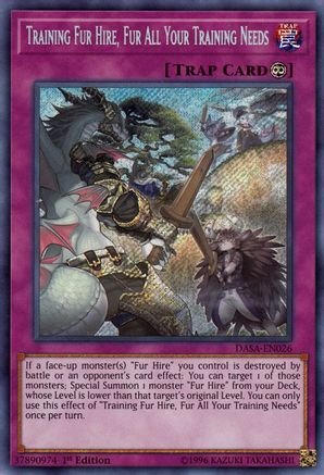 Training Fur Hire, Fur All Your Training Needs (DASA-EN026) - Dark Saviors 1st Edition - Premium Yugioh Single from Konami - Just $0.09! Shop now at Game Crave Tournament Store