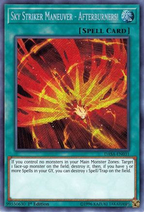 Sky Striker Maneuver - Afterburners! (DASA-EN031) - Dark Saviors 1st Edition - Premium Yugioh Single from Konami - Just $16.48! Shop now at Game Crave Tournament Store