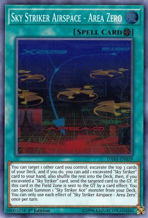 Sky Striker Airspace - Area Zero (DASA-EN039) - Dark Saviors 1st Edition - Premium Yugioh Single from Konami - Just $0.86! Shop now at Game Crave Tournament Store