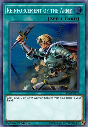 Reinforcement of the Army (DASA-EN053) - Dark Saviors 1st Edition - Premium Yugioh Single from Konami - Just $0.38! Shop now at Game Crave Tournament Store