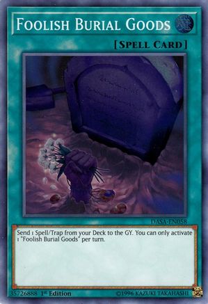 Foolish Burial Goods (DASA-EN058) - Dark Saviors 1st Edition - Premium Yugioh Single from Konami - Just $1.97! Shop now at Game Crave Tournament Store