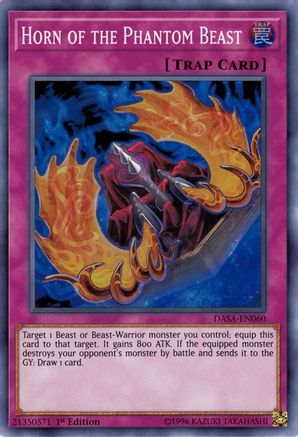 Horn of the Phantom Beast (DASA-EN060) - Dark Saviors 1st Edition - Premium Yugioh Single from Konami - Just $0.08! Shop now at Game Crave Tournament Store