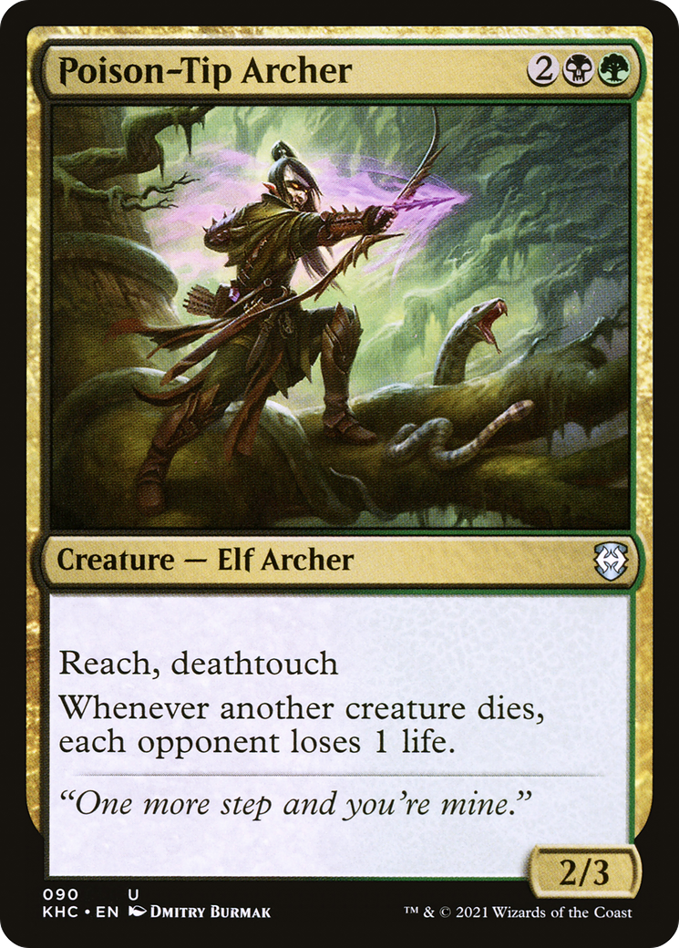Poison-Tip Archer (KHC-090) - Kaldheim Commander - Premium MTG Single from Wizards of the Coast - Just $0.26! Shop now at Game Crave Tournament Store