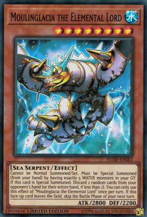 Moulinglacia the Elemental Lord (FLOD-ENSE2) - Flames of Destruction Limited - Premium Yugioh Single from Konami - Just $0.55! Shop now at Game Crave Tournament Store