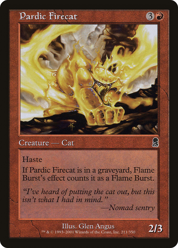 Pardic Firecat (ODY-211) - Odyssey - Premium MTG Single from Wizards of the Coast - Just $0.08! Shop now at Game Crave Tournament Store