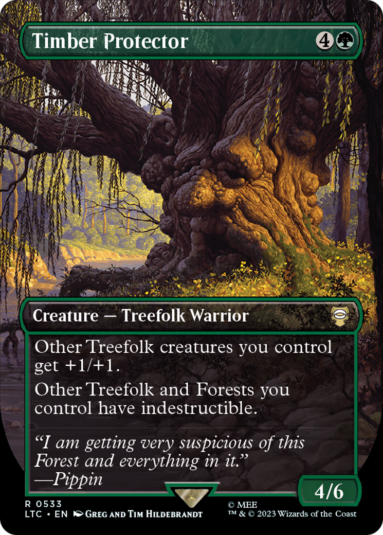 Timber Protector (LTC-533) - Tales of Middle-earth Commander (Borderless) - Premium MTG Single from Wizards of the Coast - Just $17.44! Shop now at Game Crave Tournament Store