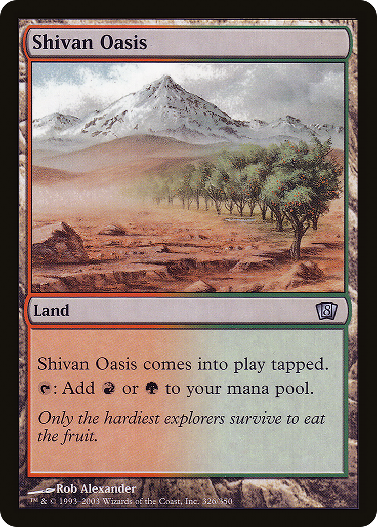 Shivan Oasis (8ED-326★) - Eighth Edition Foil - Premium MTG Single from Wizards of the Coast - Just $0.82! Shop now at Game Crave Tournament Store
