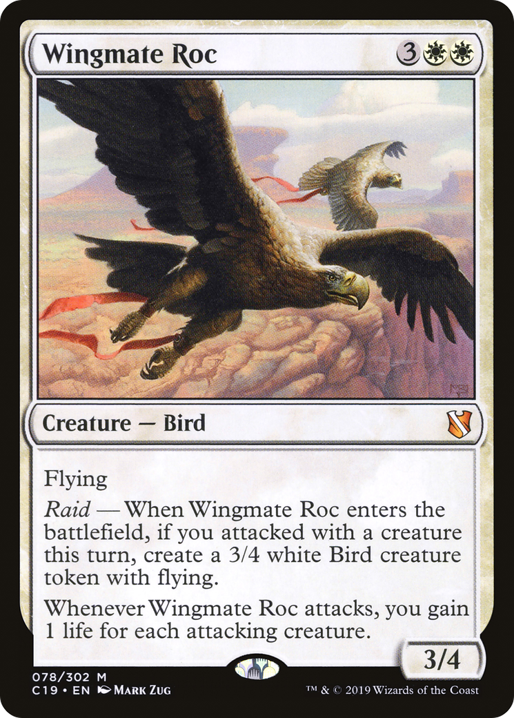 Wingmate Roc (C19-078) - Commander 2019 - Premium MTG Single from Wizards of the Coast - Just $0.33! Shop now at Game Crave Tournament Store