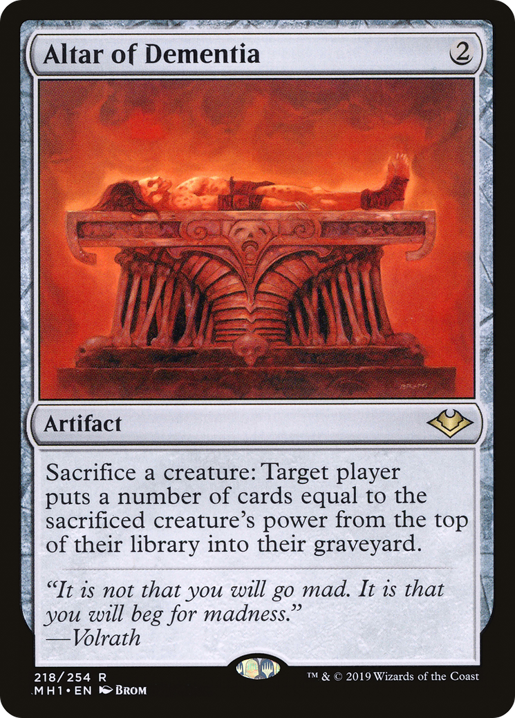 Altar of Dementia (MH1-218) - Modern Horizons Foil - Premium MTG Single from Wizards of the Coast - Just $3.11! Shop now at Game Crave Tournament Store
