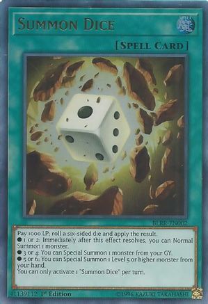 Summon Dice (BLRR-EN002) - Battles of Legend: Relentless Revenge 1st Edition - Premium Yugioh Single from Konami - Just $0.16! Shop now at Game Crave Tournament Store