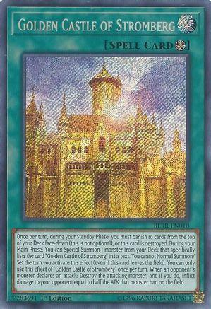 Golden Castle of Stromberg (BLRR-EN010) - Battles of Legend: Relentless Revenge 1st Edition - Premium Yugioh Single from Konami - Just $3.54! Shop now at Game Crave Tournament Store