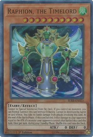Raphion, the Timelord (BLRR-EN023) - Battles of Legend: Relentless Revenge 1st Edition - Premium Yugioh Single from Konami - Just $1.51! Shop now at Game Crave Tournament Store