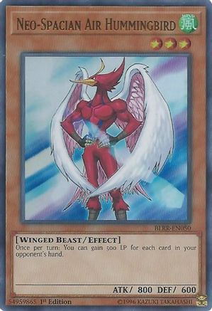 Neo-Spacian Air Hummingbird (BLRR-EN050) - Battles of Legend: Relentless Revenge 1st Edition - Premium Yugioh Single from Konami - Just $0.93! Shop now at Game Crave Tournament Store
