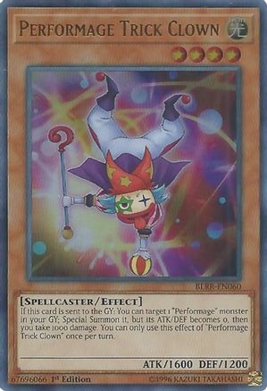 Performage Trick Clown (BLRR-EN060) - Battles of Legend: Relentless Revenge 1st Edition - Premium Yugioh Single from Konami - Just $0.69! Shop now at Game Crave Tournament Store