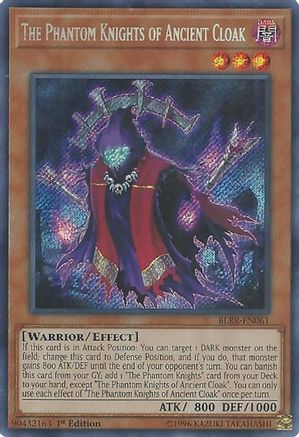 The Phantom Knights of Ancient Cloak (BLRR-EN061) - Battles of Legend: Relentless Revenge 1st Edition - Premium Yugioh Single from Konami - Just $1.69! Shop now at Game Crave Tournament Store