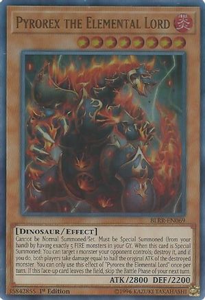 Pyrorex the Elemental Lord (BLRR-EN069) - Battles of Legend: Relentless Revenge 1st Edition - Premium Yugioh Single from Konami - Just $0.25! Shop now at Game Crave Tournament Store