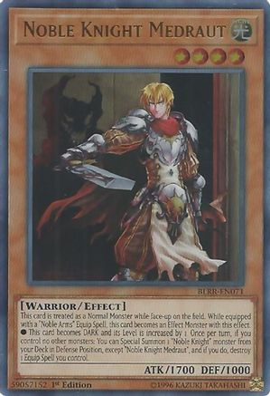 Noble Knight Medraut (BLRR-EN071) - Battles of Legend: Relentless Revenge 1st Edition - Premium Yugioh Single from Konami - Just $0.25! Shop now at Game Crave Tournament Store